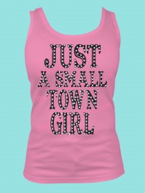 Just a Small Town Girl Rhinestone and Screen Print Tee TRV044