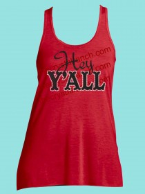 Hey Y'all Glitter and Rhinestone Tee TRV049
