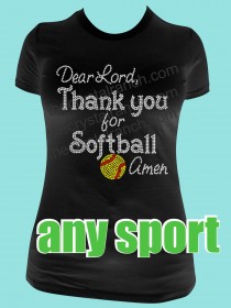 Dear Lord, Thank You for ... Rhinestone Tee TS337