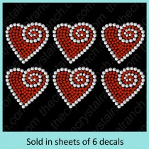 DY305 Swirl Heart Decals