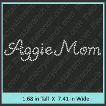 Aggie Mom Rhinestone Transfer CRT025