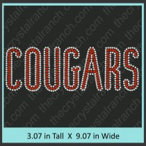 Cougars RhinestoneTransfer CRT065