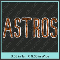Astros Rhinestone Transfer CRT071