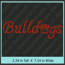 Bulldogs Rhinestone Transfer CRT114