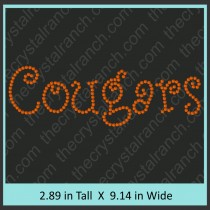 Cougars Rhinestone Transfer CRT129