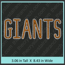 Giants Rhinestone Transfer CRT162