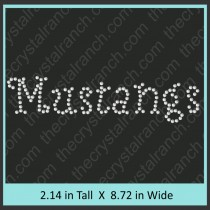 Mustangs Rhinestone Transfer CRT179