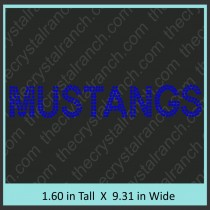 MUSTANGS Rhinestone Transfer CRT180