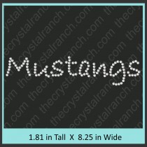Mustangs Rhinestone Transfer CRT183
