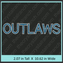 Outlaws Rhinestone Transfer CRT185