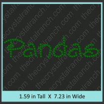 Pandas Rhinestone Transfer CRT186