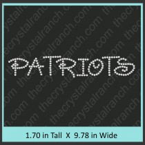 Patriots Rhinestone Transfer CRT203