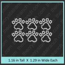 Paw Print Rhinestone Transfer CRT207