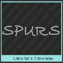 Spurs Rhinestone Transfer CRT225