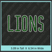 Lions Rhinestone Transfer CRT272