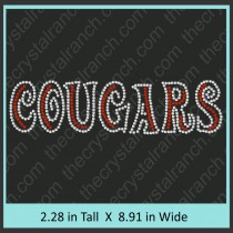 Cougars Rhinestone Transfer CRT281