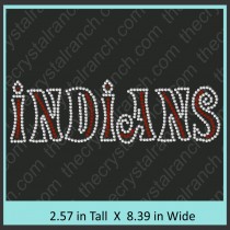 Indians Rhinestone Transfer CRT283