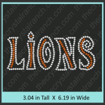 Lions Rhinestone Transfer CRT285