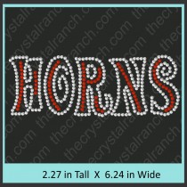Horns Rhinestone Transfer CRT287