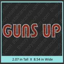 GUNS UP Rhinestone Transfer CRT305