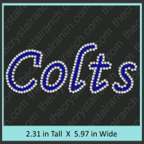 Colts Rhinestone Transfer CRT320