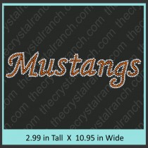 Mustangs Rhinestone Transfer CRT338