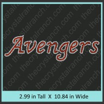 Avengers Rhinestone Transfer CRT342