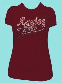 Aggies Banner Rhinestone Tee TTT384