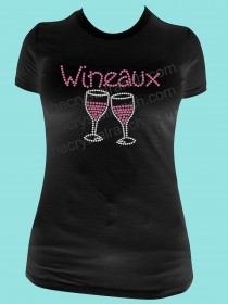 Wineaux Rhinestone Tee TB040