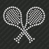 DS090 Tennis Racquets Rhinestone Decal