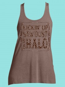 Kickin Up Sawdust Rhinestone and Screen Print Tee TRS021
