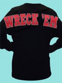 Wreck 'Em Glitter and Rhinestone Spirit Jersey TTV025