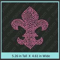 Fleur De Lis Rhinestone Transfers CRY009