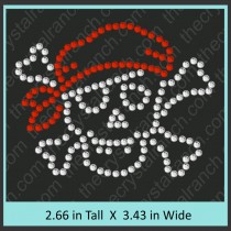 Skull Rhinestone Transfer CRY011A