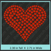 Heart Rhinestone Transfer CRY012