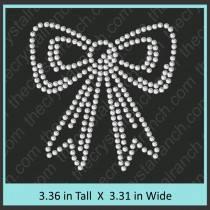 Bow Rhinestone Transfer CRY027c