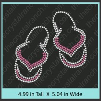 Flip Flops Rhinestone Transfer CRY030cs