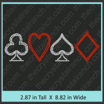 Card Symbol Rhinestone Transfer CRY034ck