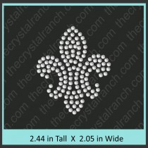 Fleur de lis Filled Rhinestone Transfer CRY039