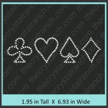 Card Symbols Rhinestone Transfer CRY040c