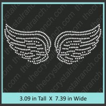 Wings Rhinestone Transfer CRY041c