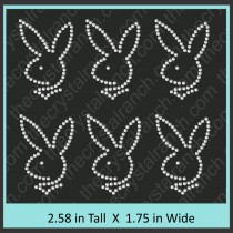 PB Bunny Rhinestone Transfer CRY044c