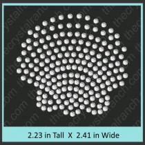 Shell Rhinestone Transfer CRY046c