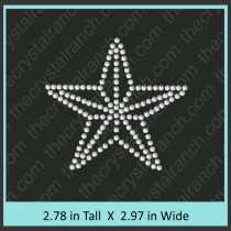 Texas Star (Small) Rhinestone Transfer CRY048c