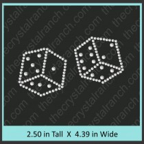 Dice Rhinestone Transfer CRY049c