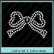 Bow Rhinestone Transfer CRY148c