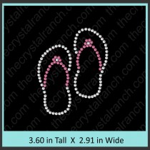 Flip Flops Rhinestone Transfer CRY171cp