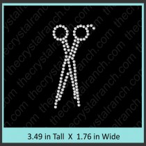 Scissors Rhinestone Transfer CRY173