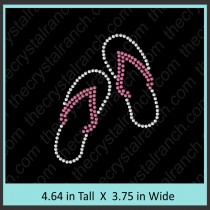 Flip Flops Rhinestone Transfer CRY182c