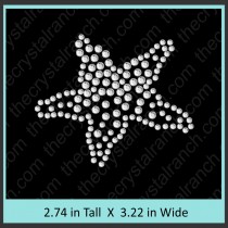 Starfish Rhinestone Transfer CRY183c